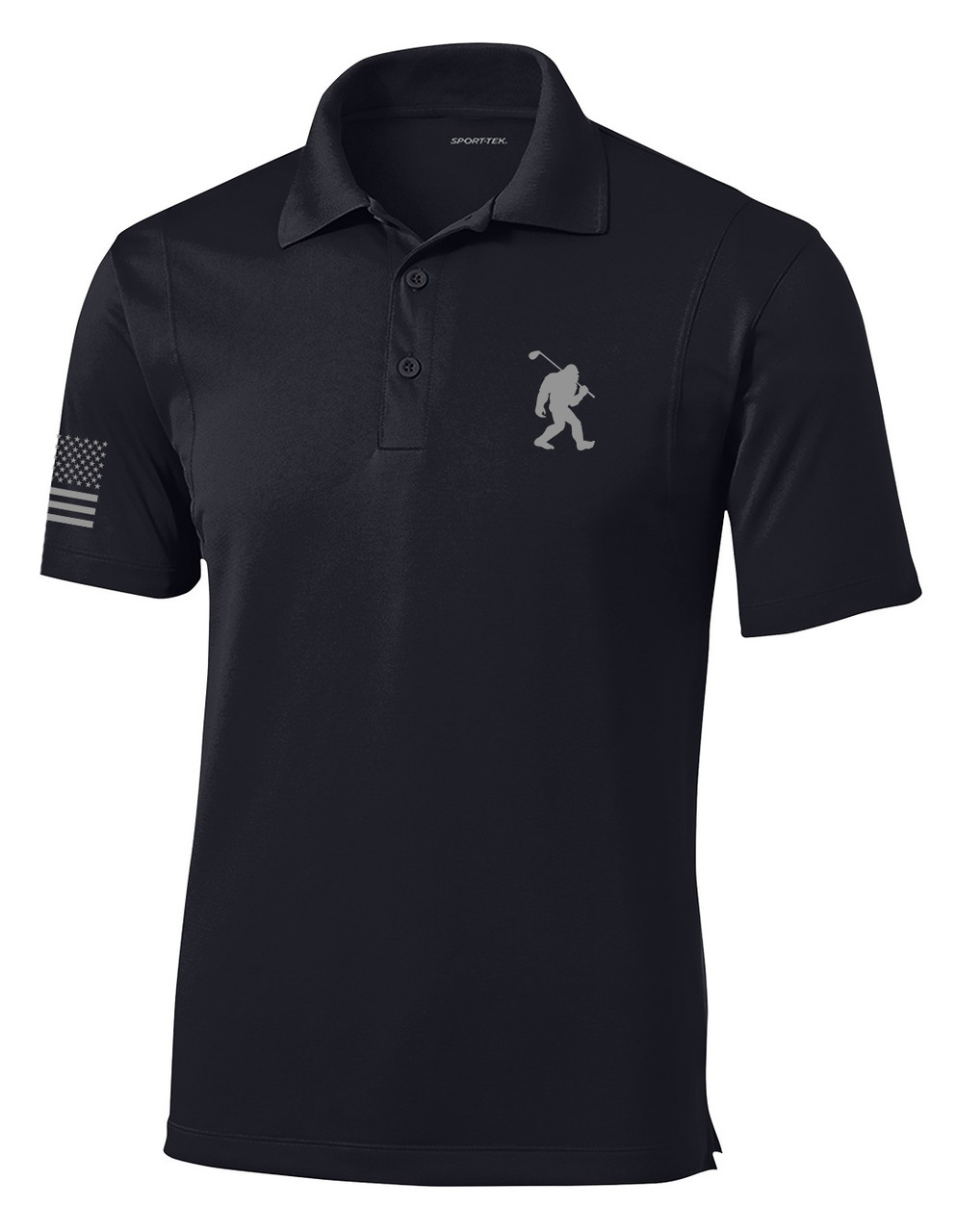 Trenz Shirt Company Bigfoot Golf Funny Embroidered Golf Polo